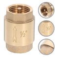 thumbnail image 2 of Heavy Duty Brass Plumbing Fitting One Way Water Valve With Thread Spring Check Valve For Garden Hose And Water Heater Backflow Preventer Golden, 2 of 8