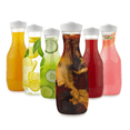 thumbnail image 5 of Qiweii Glass Carafe Pitchers, Large Carafe, Beverage Dispensers, Clear Jugs For Mimosas, Water, Wine, Milk and Juice, with Plastic Lids, 1500ML Dishwasher Safe, 5 of 5