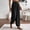 #0107-Black, variant on TaTaai Womens Solid Stretch Yoga Pants with Smocked Waist Loose Casual Trousers Bottoms for Daily Gym Workout