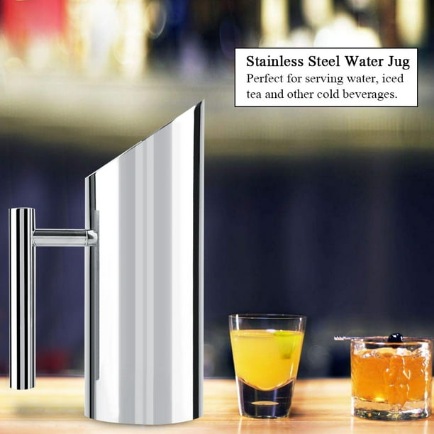 Pichet eau inox,Pichet à eau en acier inoxydable,pichet inox,carafe eau, pichet à boire froid maison,Pichet à eau - Maison