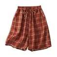 thumbnail image 1 of Cathalem Short Élastique Taille Haute pour Femmes, Rouge TTG, 1 of 2