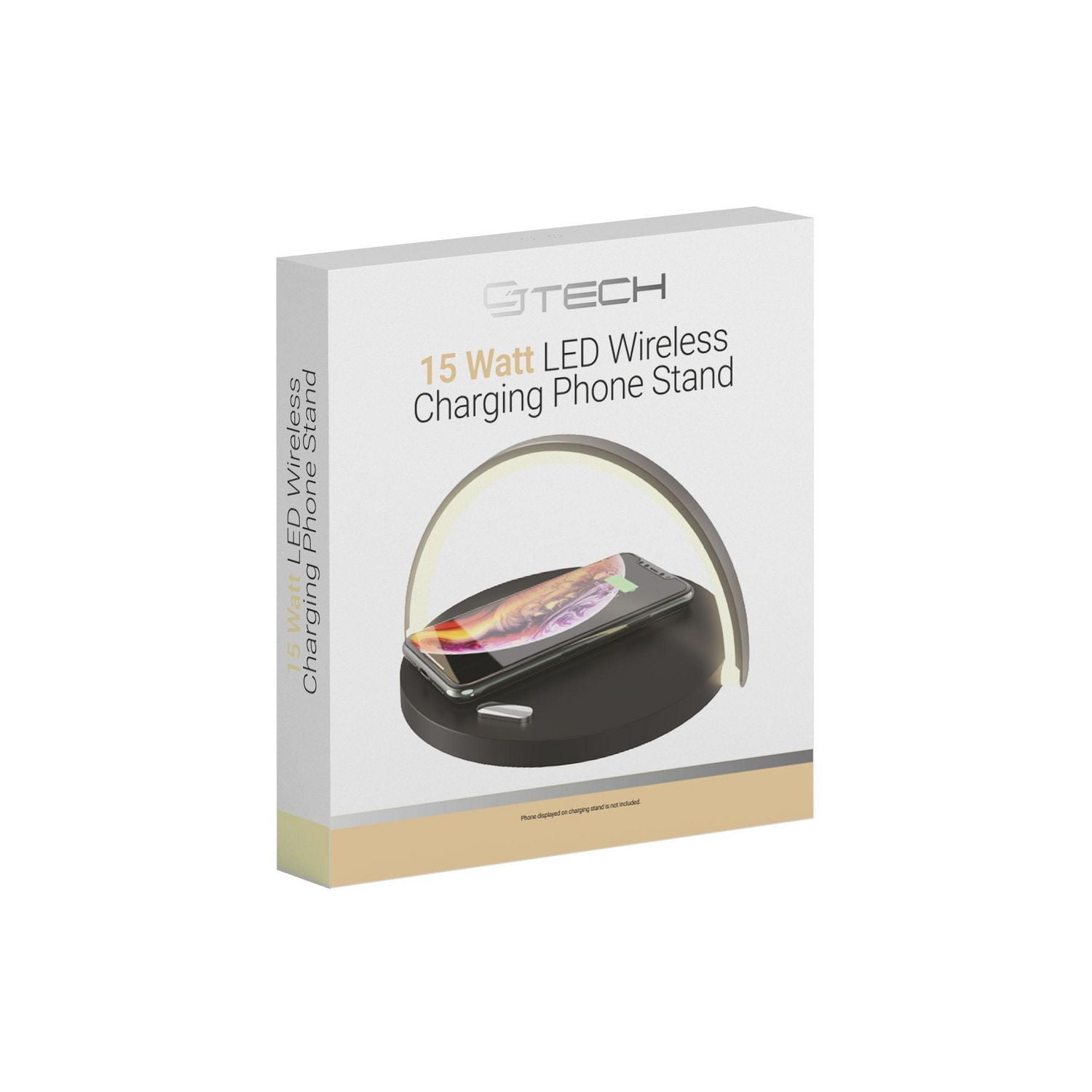 CJ Tech 15-watt LED Mood Lighting Fast Wireless Charger - Black