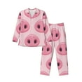 thumbnail image 1 of Fotbe Pig Nose Pijama de Hombre con Estampado de Manga Larga, Conjunto de 2 Piezas, Ropa de Dormir Suave y Cómoda con Bolsillos-Small, 1 of 7