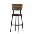 thumbnail image 3 of River Street Designs Jennings 30" Metal and Wood Slat Back Swivel Bar Height Stool, Brown, 3 of 4