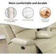 thumbnail image 2 of TrumanPick Manual Leather Recliner Chair,Overstuffed reclining Armchair Home Theater Sofa Recliner for Living Room,Beige, 2 of 6