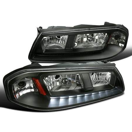 2000 2005 Chevy Impala Jdm Black Clear Crystal Lens Led Smd 2000 2005 Chevy Impala Jdm Black Clear Crystal Lens Led Smd Headlights Pair 00 01 02 03 04 05