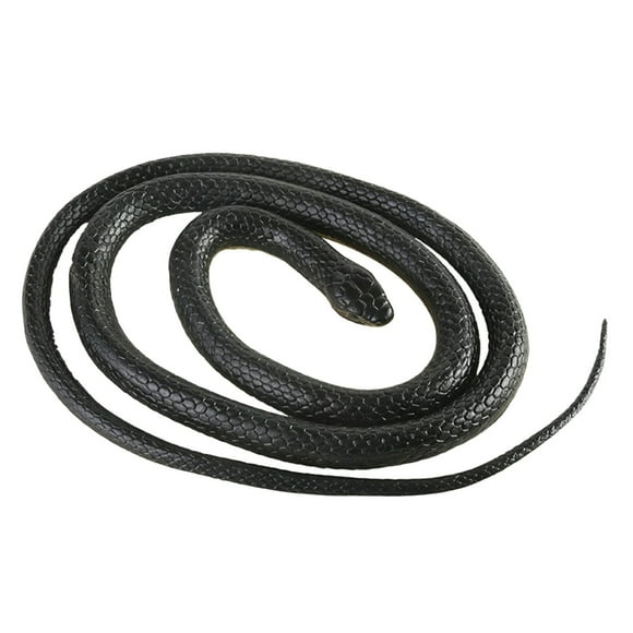 120cm realista simulación de juguetes de serpiente de goma para los niños Negro Yuyangstore Serpiente de simulación