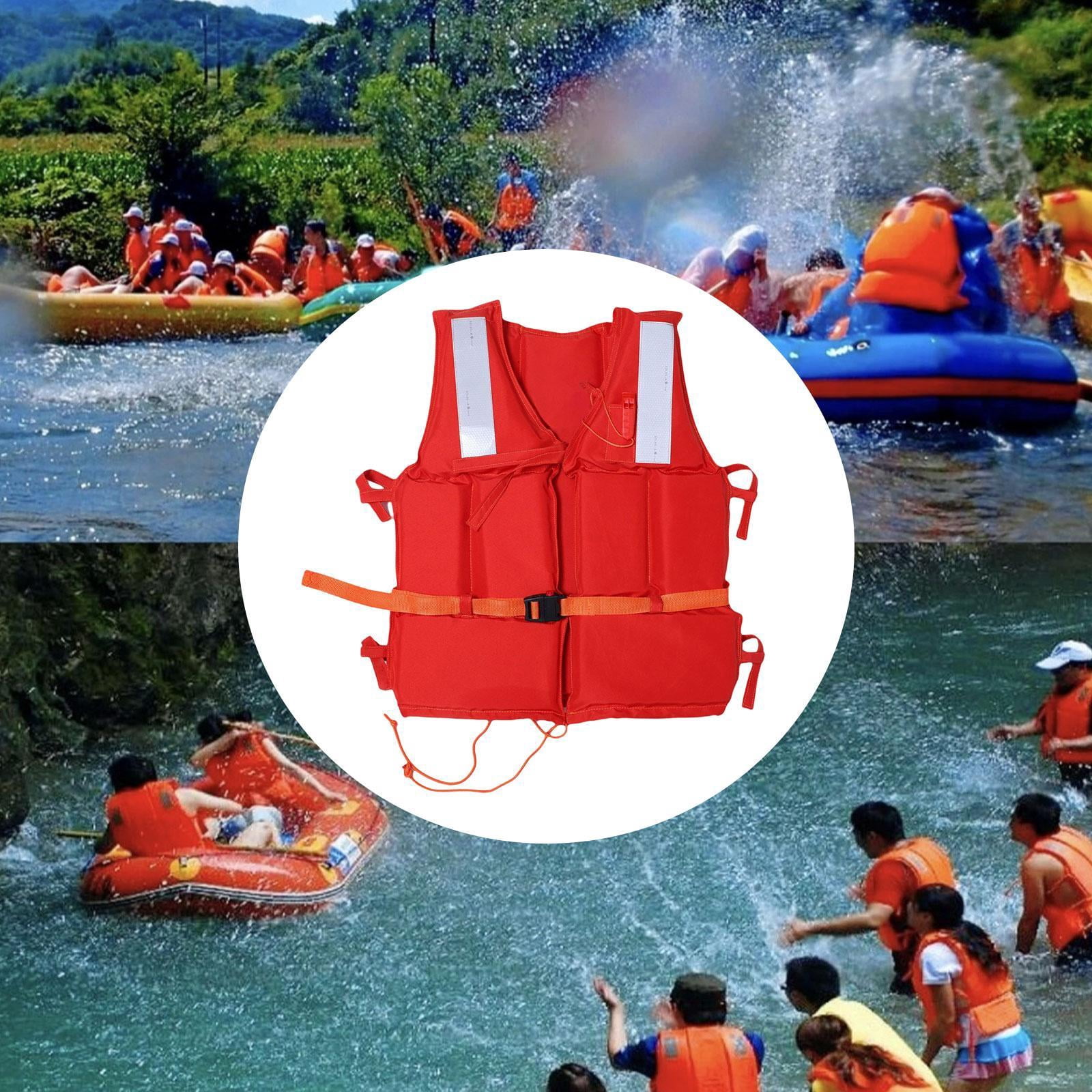 Marine Life Jacket Life Vest Buoyancy Vest Lightweight Oxford Cloth for Adult Watersports Boating Kayaking