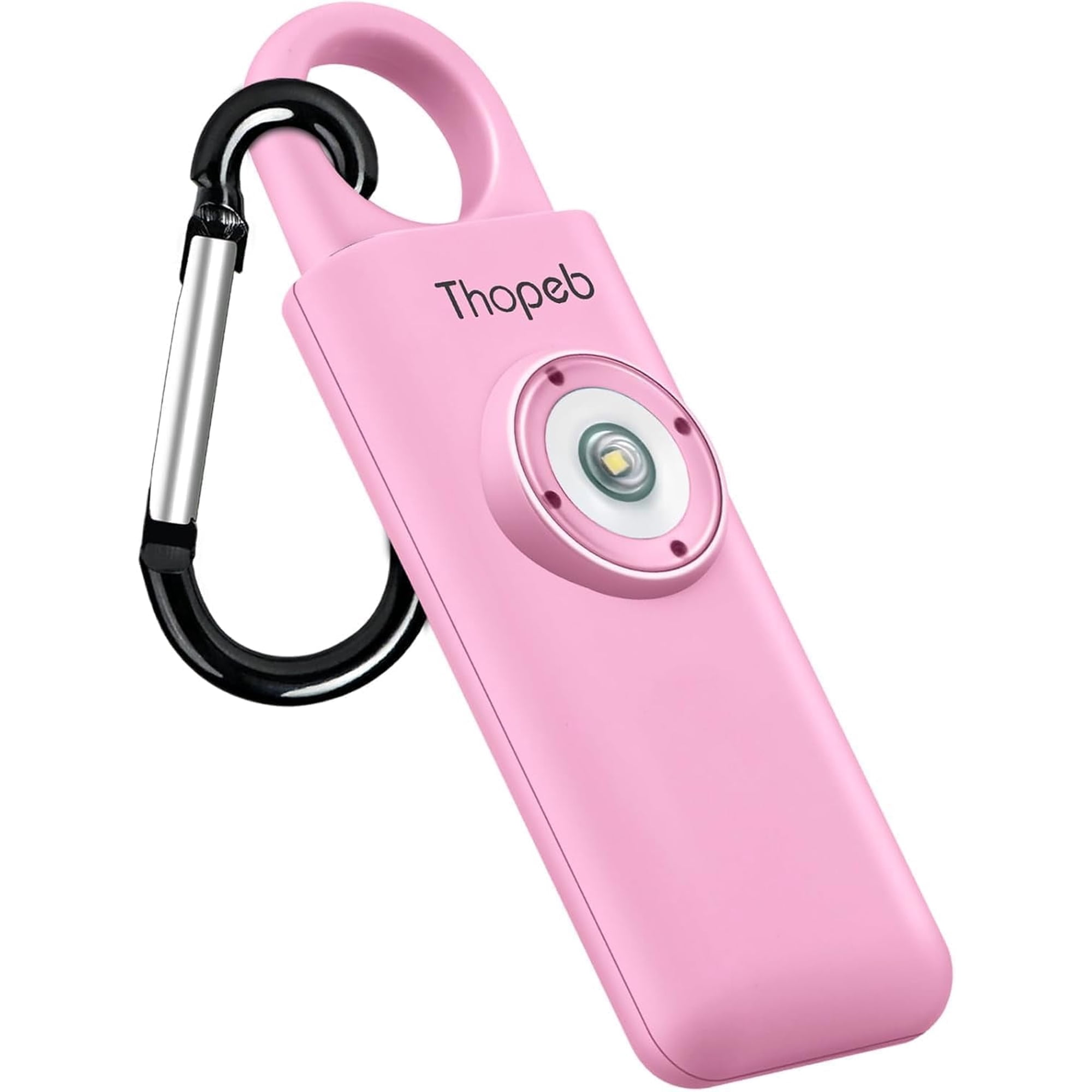 130dB Personal Safety Alarm Strobe Light. Loud Sound Keychain Siren with Carabiner for Women, School Children, Night Runners, Hiking. Bear Alarm Deterrent. SOS Emergency Self Defense Alerts. Black