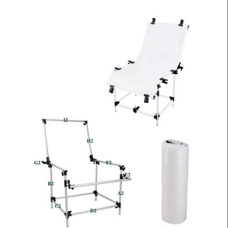 AGPtek 24x51 Inch Portable Tabletop Studio Plexiglass Cover Non-Reflective Photo Shooting Table