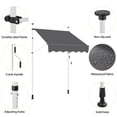 thumbnail image 6 of Topeakmart 59" L Manual Retractable Awning with Adjustable Height, Dark Gray, 6 of 7