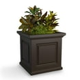 thumbnail image 3 of Mayne Nantucket 20" x 20" x 20" Square Espresso Self Watering Plastic Planter, 3 of 14