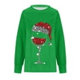 thumbnail image 4 of SELONE Christmas Clothes Women Long Sleeve Xmas Pullover Tops Merry Christmas Tees Blouses Christmas Themed Clothing Christmas Outfits Ideas Holiday Attire Party Collection Black M, 4 of 5