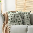 thumbnail image 2 of Green Pattern Pillow Covers 18x18 Set of 2 Polka Dot Print Boho Style Decorative Throw Pillow Cases Outdoor Farmhouse Holiday Decoration for Sofa Couch Bed, 2 of 6