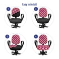 thumbnail image 4 of Fruits Office Chair Slipcover, Scribbles Circle Berry Branches Harvest Season Summer Eat Graphic Print, Protective Stretch Decorative Fabric Cover, Standard Size, Peach and Dark Magenta, by Ambesonne, 4 of 5