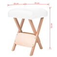 thumbnail image 2 of vidaXL Folding Massage Stool with 4.7" Thick Seat & 2 Bolsters White, 2 of 4