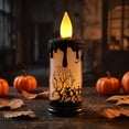 thumbnail image 3 of Halloween LED Candles, Flameless Battery Operated Halloween Decorations Indoor, Spooky Party Atmosphere Lights, 3 of 5