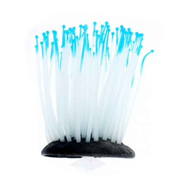 Artificial Coral Plant Aquarium Ornament, Luminous Durable Realistic Silicone Simulation Sea Anemone Landscaping Fish Tank Accessory for Home Decoration