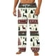 thumbnail image 2 of Pantalones de pijama largos para hombre, para dormir en casa, con estampado navideño, tubo recto, cintura elástica, bolsillos, informales, para hombre, 2 of 4
