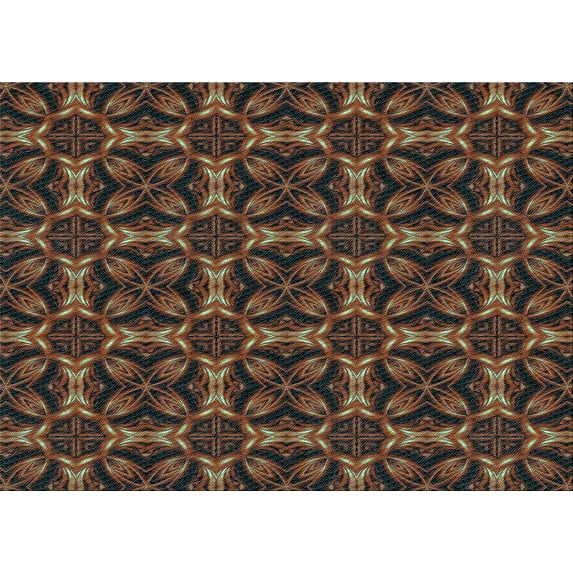Ahgly Company Indoor Rectangle Patterned Blood Night Red Area Rugs, 6' x 9'