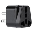 thumbnail image 2 of 2x Plug Adapter In Black - Set Of 2 Pieces Type B Power Socket Travel Adapter For Germany, Italy, Spain, France - Converter Conversion Device, 2 of 5