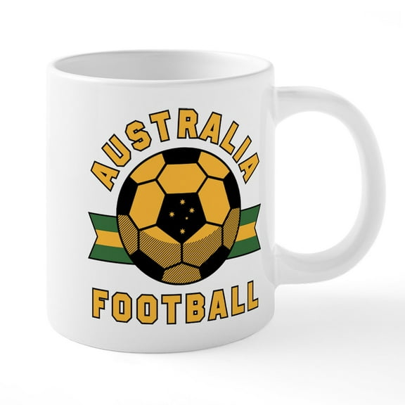 CafePress - Australia Football Mugs - 20 Oz White Ceramic Mega Mug