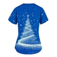 thumbnail image 3 of Titcea Christmas Scrub Tops Women Christmas Tree Printed Short Sleeved V Neck Nursing Uniforms with Pockets Lightweight Comfort Scrub Shirts, 3 of 3