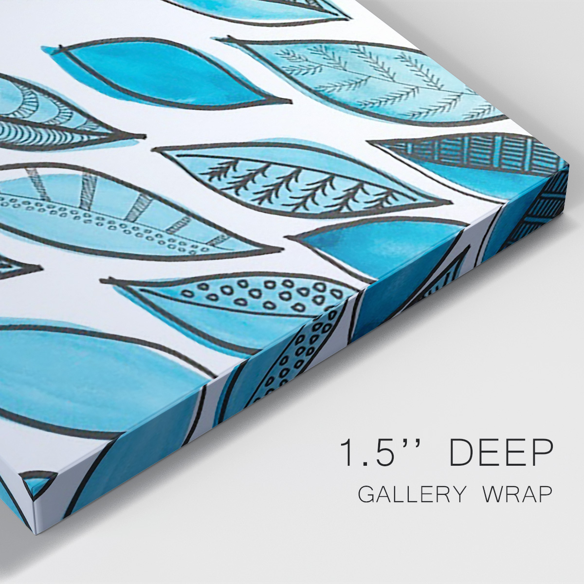 Patterned Leaf Shapes I Premium Gallery Wrapped Canvas - Ready to Hang