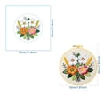 thumbnail image 3 of Colorful Flower Embroidery Kit for Adults, DIY Handmade Wall Hanging Decor, Complete Floral Stitch Starter Set, Living Room Home Art Gift, 3 of 5