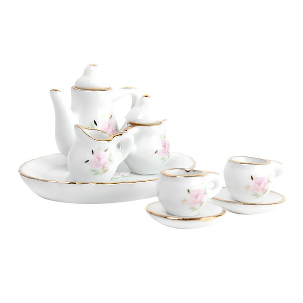 8pcs Set Mini Taza de Té Utensilios de Comedor para Sunnimix Juego de té