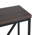 thumbnail image 3 of Homycasa Sleek Console Table - Modern Industrial Style with Wood Top and Metal Rod Framework, Walnut, 3 of 9