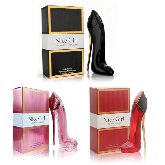 Nice Girl Eau De Parfum, Floral Vanilla Bergamot Girl Perfume, Coffret Set for Women, Perfumes for Her, Luxury Perfume Gift Set 4x80ml