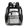 thumbnail image 2 of MORESEC PVC Clear Backpack, Transparent PVC Clear Backpack, Waterproof See Through Backpack for School Travel, Lightweight Clear Bag for Stadium Events, Foldable Clear Backpack for Security Check, 2 of 9