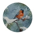 thumbnail image 4 of HAOXIT Christmas Birds Round Tablecloths Table Covers with Elastic Polyester Fitted Tablecloth Circular Table Cover for Indoor Outdoor Picnic Party Fit Round Table  42-46, 4 of 8