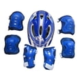 thumbnail image 4 of Juego de 7 protectores para casco de bicicleta infantil, para longboard deportivo Azul profundo, 4 of 8