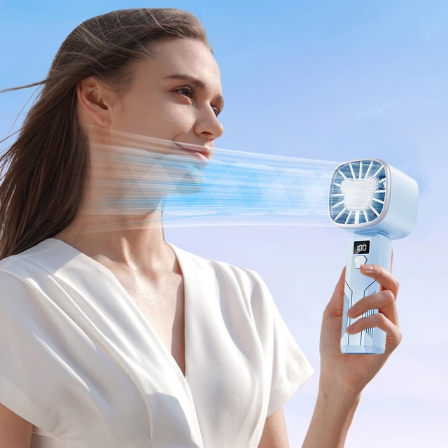 TIMIFIS Paper Meat Patty Paper Handheld Mini Fan Portable Handheld Fan Handheld Fan Rechargeable Kitchen Gadgets