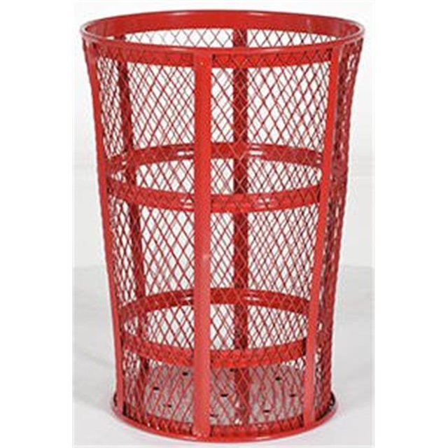 Vestil Manufacturing TR-MXR-48-RD 48 gal Ronde Poubelles Métalliques Expansées - Rouge