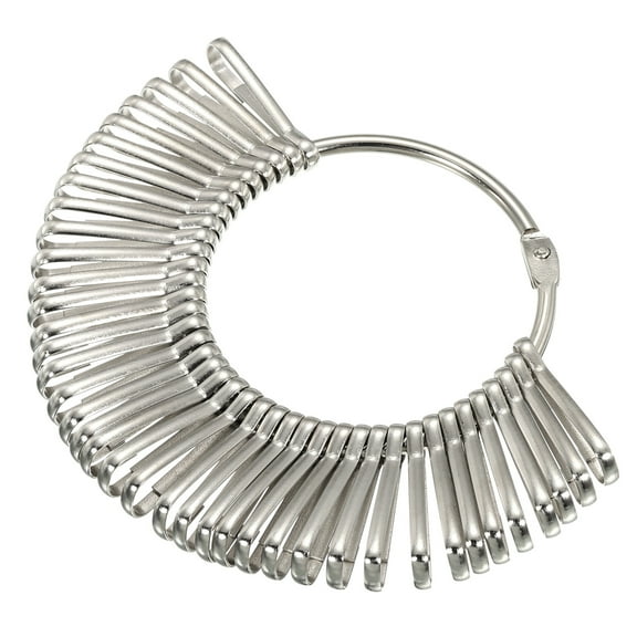 Uxcell 3.4" Dia Key Organizer Keychain Key Management Holder with 40 Buckles Rings Silver 1 Set