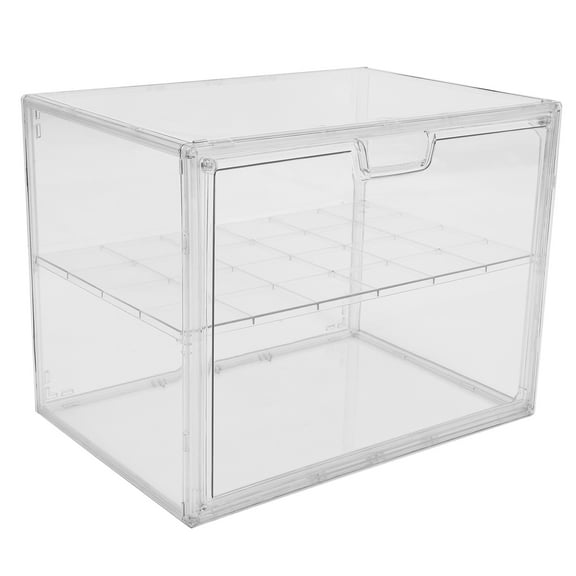 BERTDOMD Bread Box for Kitchen Countertop Clear Double Layered Bread Container for Freshness Bread Box