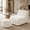 White Corduroy, variant on Danrelax Ergonomic Bean Bag Chair with Ottoman, L-Shaped Corduroy Bean Bag Sofa Lounge Chair with Removable Cover, Foam Filled Floor Chair for Living Room, Gaming, Reading, Grey
