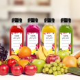 thumbnail image 4 of Botellas de plástico para jugo Moretoes 350 ml con tapas, 40 unidades, transparentes, 4 of 6