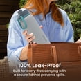 thumbnail image 5 of Bentgo Flip 2-in-1 Straw & Chug Leak-Proof Insulated Water Bottle, 24 fl oz (Gray Surf), 5 of 7