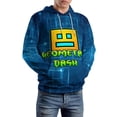 thumbnail image 3 of Geometry Dash Geometry Dash Hoodie 3D Print Pullover Hooded Long Sleeve Sweatshirts Tops Blouse with Pocket for Mens Womens, 3 of 7
