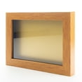 thumbnail image 2 of 20x30 Shadow Box Frame Light Brown Real Wood with a Gold Acid-Free Backing | 3/4" of Usuable Depth, 2 of 7