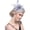 A2_Silver, variant on VISALY Fascinators Hat Hair Clip Headband Fascinators Hats for Women Vintage Church Cocktail Hat Women's Fascinators Feather Headband Flower Fascinators with Headband and Clip Silver One Size