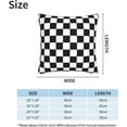 thumbnail image 4 of Black and White Checkered Plaid Throw Pillow Covers Set of 2 Pillow Cushion Cases Square Pillowcases for Sofa Bedroom Living Room Car, 18 X 18 Inch, 4 of 6