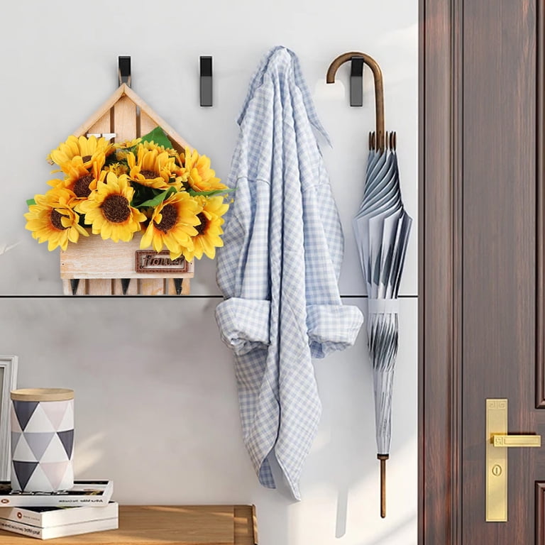 'Keys Please' Wall Key Holder - Antique Gold Metal Key Rack With 6 Hooks, 11x4.25 Inch For Entryway