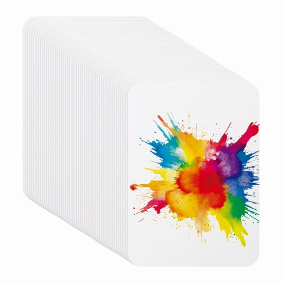 Uxcell 100 Sheets Cotton Watercolor Paper 300 GSM Paint Paper Round Corner 4x6 Inch