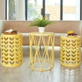 thumbnail image 4 of Y&M Set of 3 Nesting 18" Metal Round Garden Stools 18" Yellow (3 Count), 4 of 6