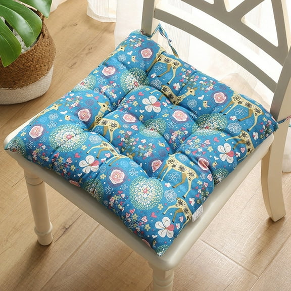 JingChun Breathable Cushion Chair Pads Square Cotton Chair Cushion with Ties Soft Thicken Seat Pads Anti-drop Cushion Pillow for office, Home, kitchen,Classroom Or Car Sitting
